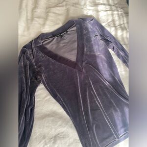 Vintage Betsey Johnson Velour V Neck